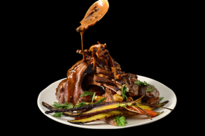 Aussie Rack of Lamb Flambé