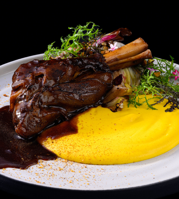 Coffee-Braised Aussie Lamb Shanks