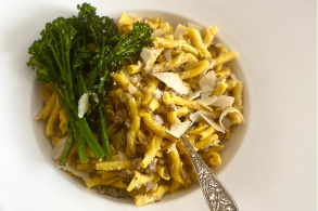 Torchietti Pasta with Lemon Cream Sauce and Aussie Lamb Sausage